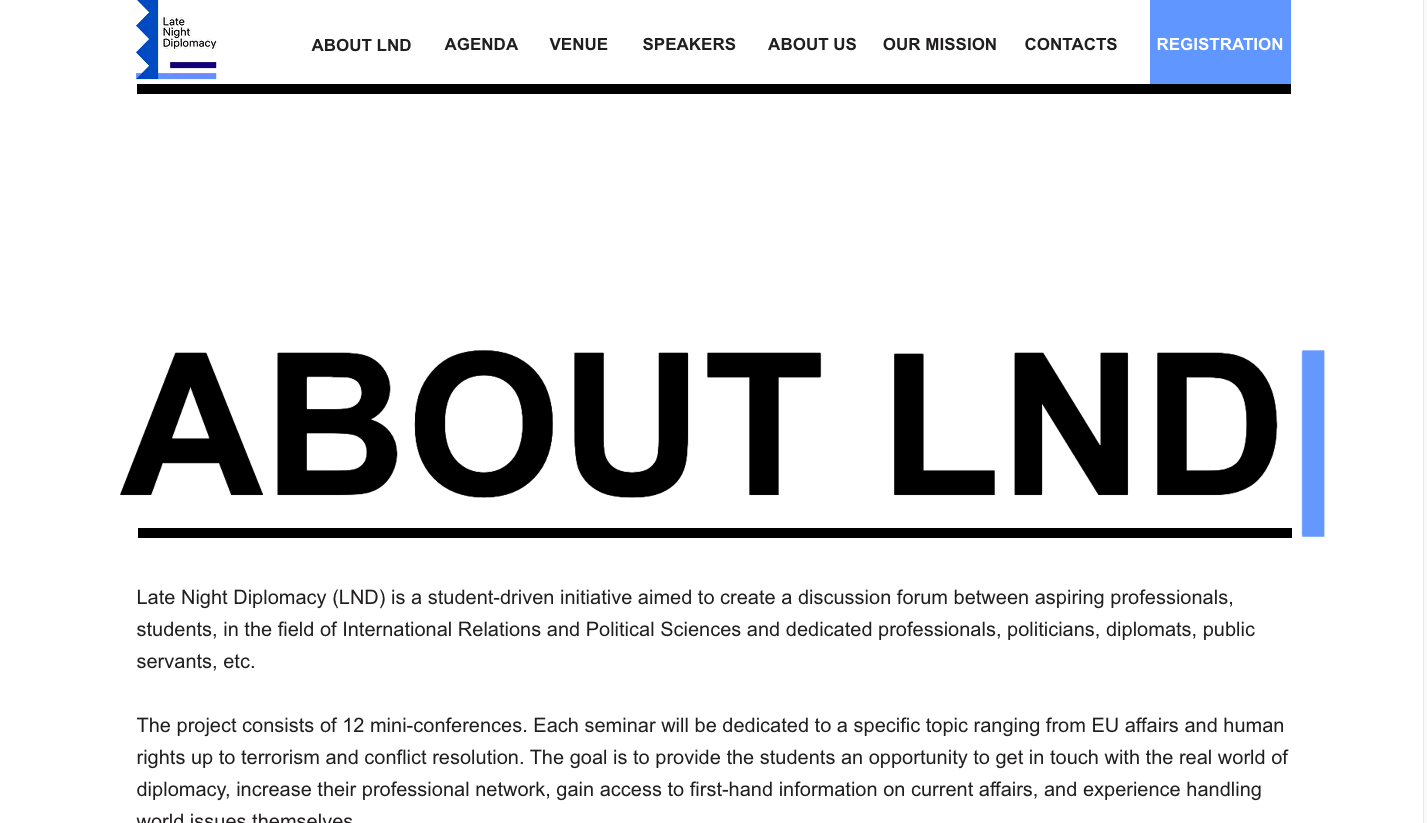 Company logo «Late Night Diplomacy» 1